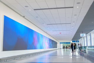 Nanolumens LED screens at Charlotte Douglas International Airport .