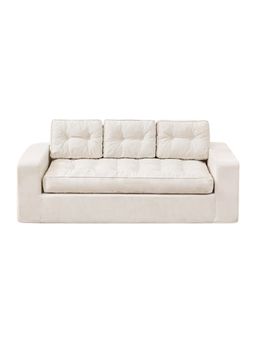  3-Seater Boneless Couch With Tufted Buttons