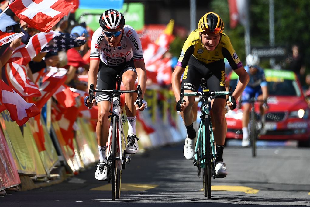 Warren Barguil and Sepp Kuss finish stage 8 at Criterium du Dauphine