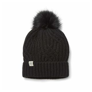 Only Curls Satin Lined Beanie Hat with Pom Pom