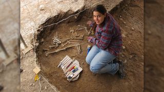 The archaeologists found two lengths of bronze chains, one 24 feet (7.4 meters) long, and the other nearly 20 feet (6 m) long. "The longest one ... even allows us to estimate the height of the covered hall of the mosque," archaeologist Katia Cytryn-Silverman told Live Science.