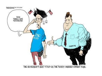 Political cartoon Chris Christie 2016
