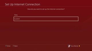 You can choose an Easy or Custom way of setting up your internet