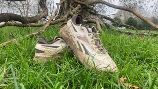 Nano X3 adventure training shoes on a muddy background