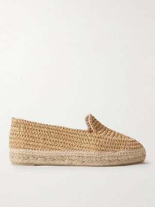 Flache Espadrilles-Schuhe aus Raffiabast