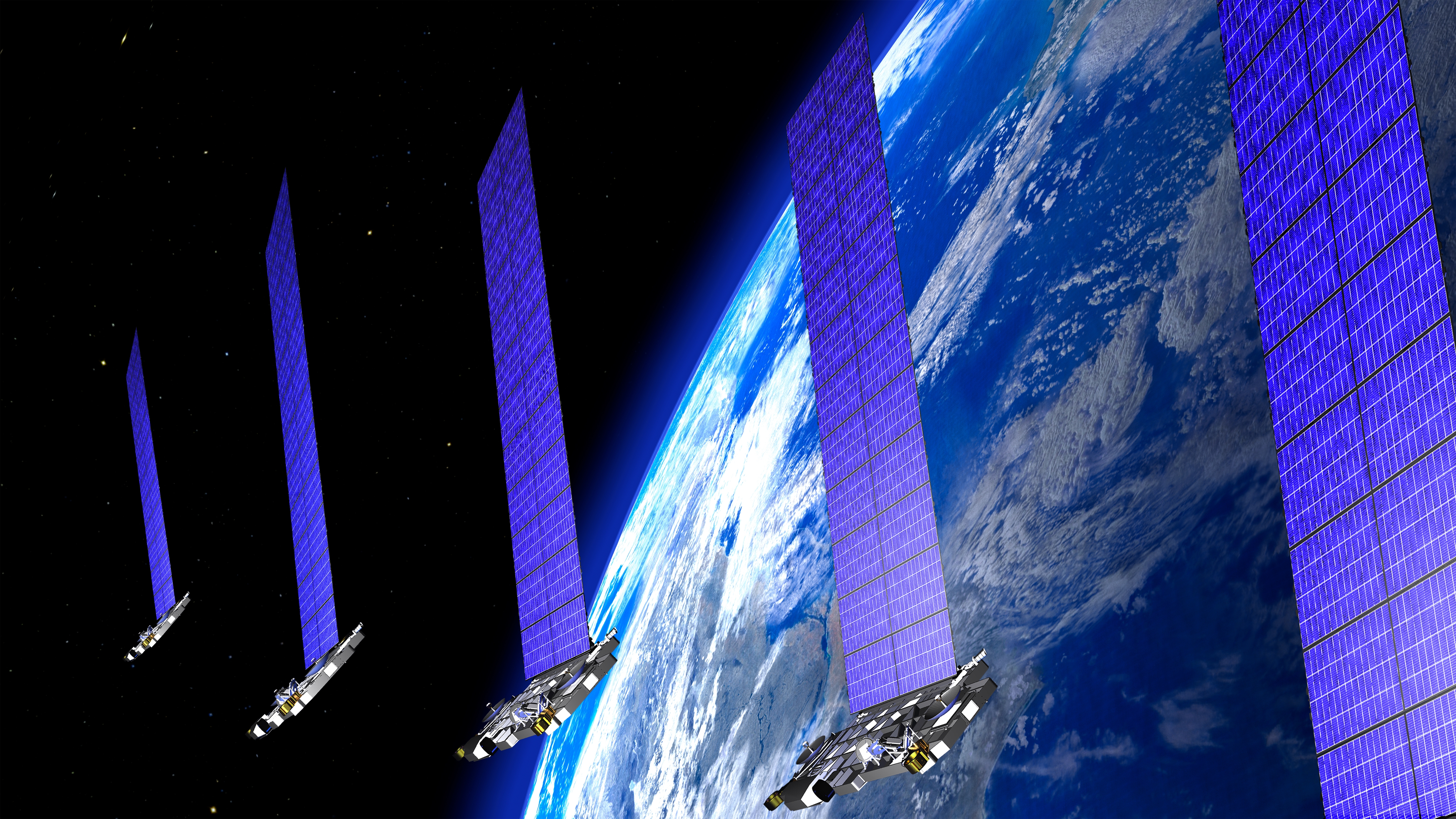 Starlink satellites in orbit.