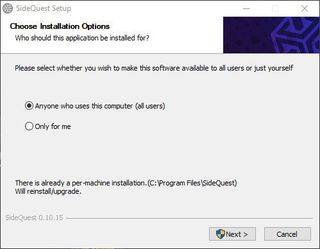 Sidequest Windows Installer