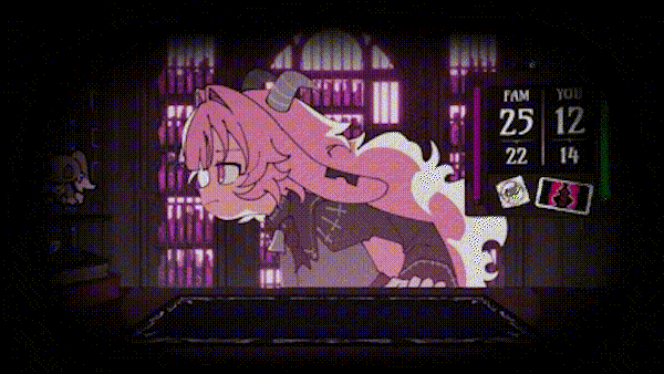 The antagonist of Drunken Goddess Reflux throwing up off-screen.