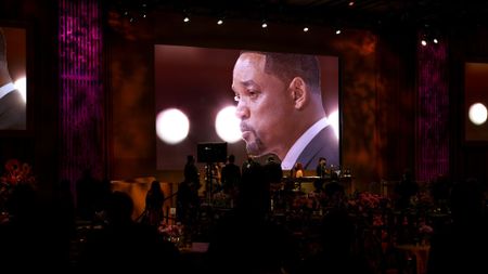 Behind the scenes shot of Will Smith at the Oscars