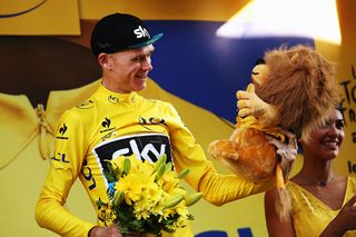 Chris Froome (Team Sky) is building a collection of Tour de France lions