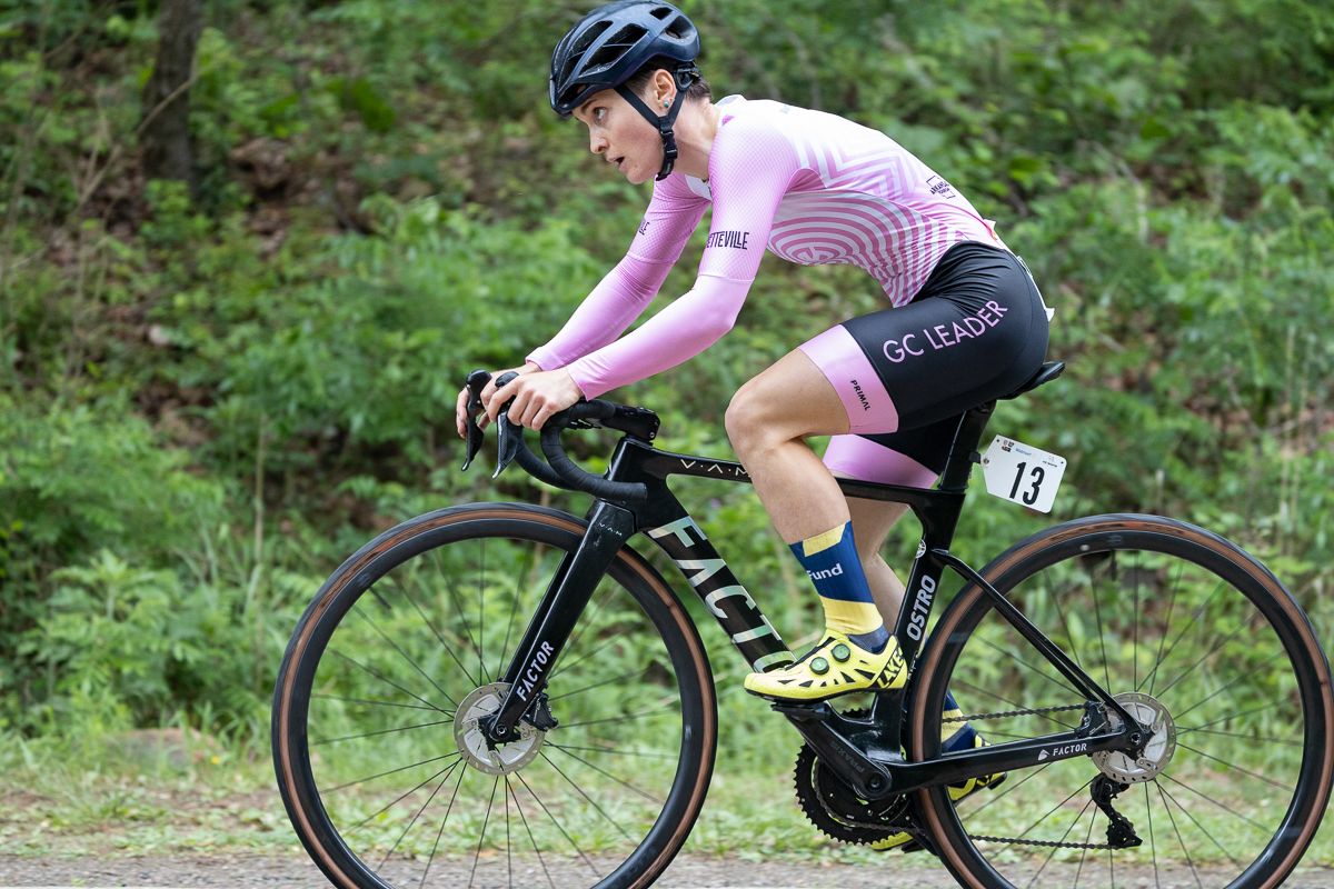 Heidi Franz (Instafund Laprima) wasn't able to hold onto the Pink Jersey, she dropped into 3rd place behind Austin Killips and Emma Langley.