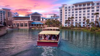 The boat ride from CityWalk to Sapphire Falls.