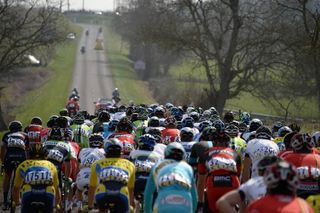 The peloton gets a view of the road ahead