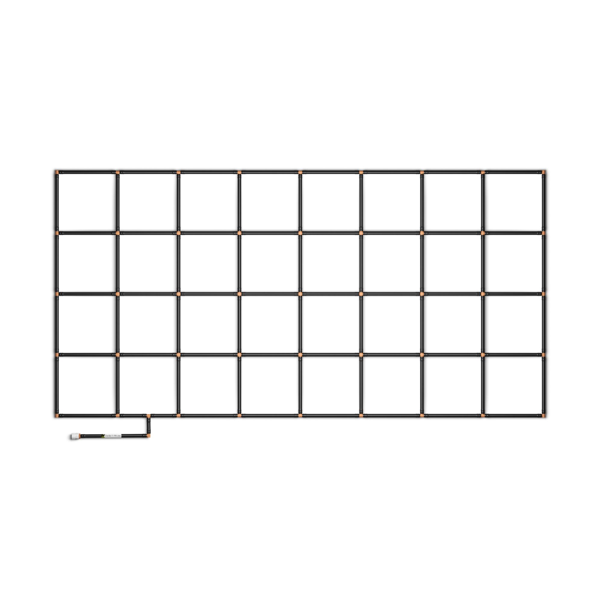 Rectangular grid irrigation system