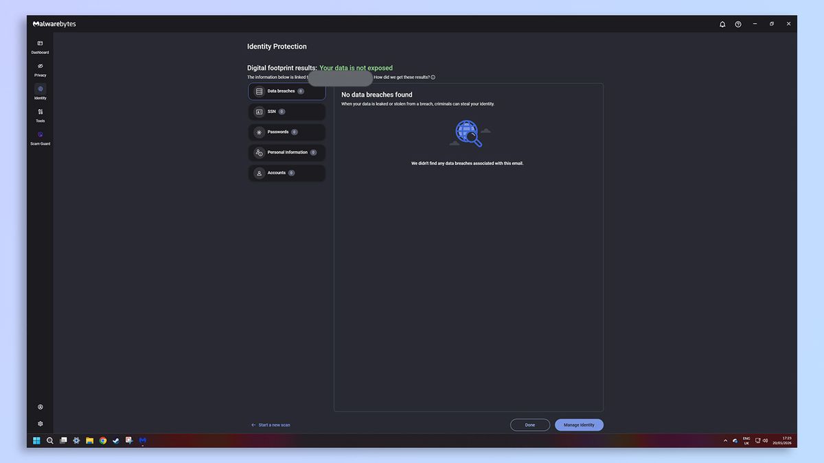 Malwarebytes antivirus software screenshot