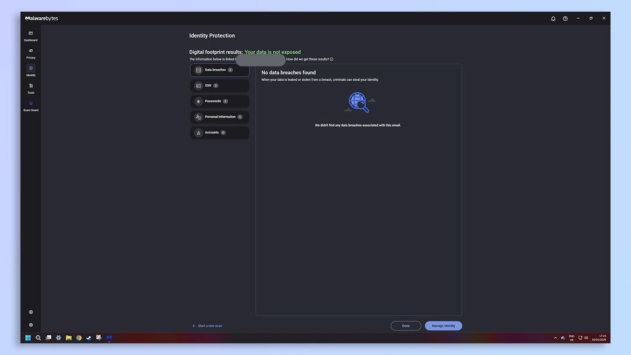 Malwarebytes antivirus software screenshot