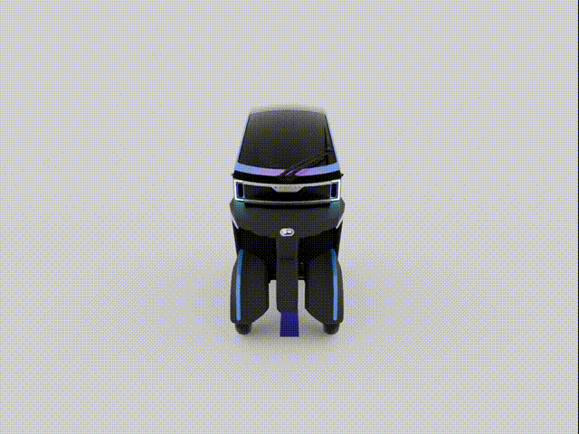 The Aemotion's tilting mechanism in action 