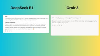 DeepSeek vs Grok screenshot