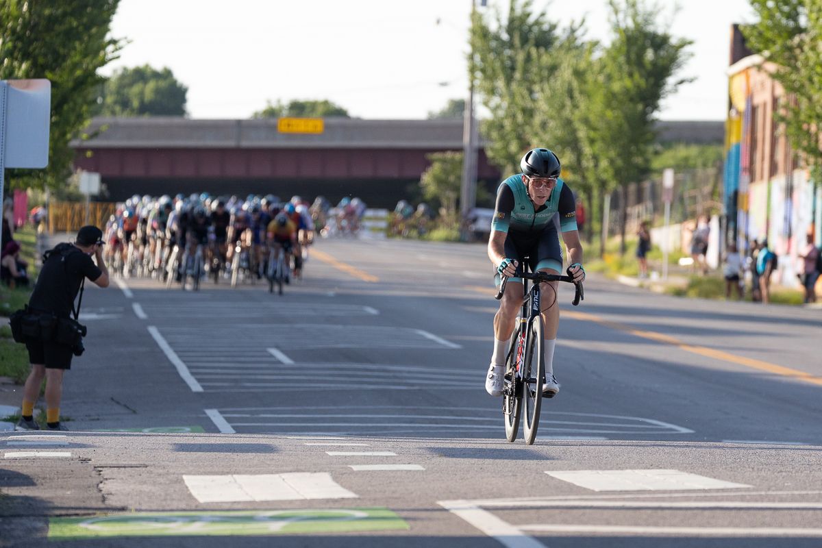 Tanner Ward and his Best Buddies Racing teammates were aggressive through race sending repeated attacks off the front.