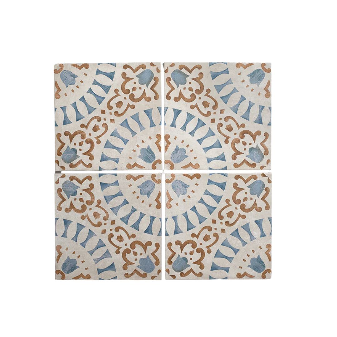My Stone Floor , Luna Blue Decorative Patterned Tiles