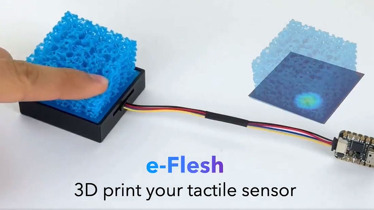 Scientists share design so you can make your own 3D-printable 'eFlesh' for robots — affordable, easy to produce, and highly-tactile robot sensor grips can be printed at home
