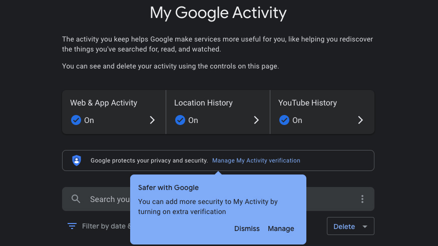 Google Activity Security