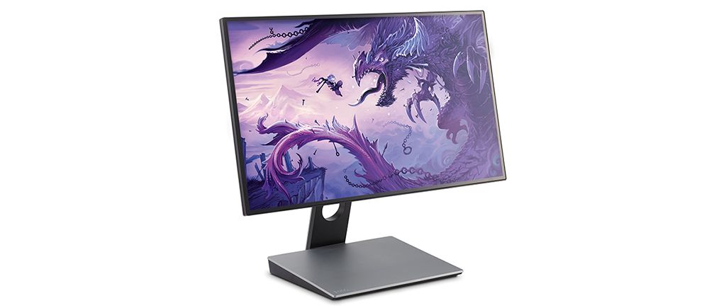 BenQ PD2710QC monitor with a dragon illustration