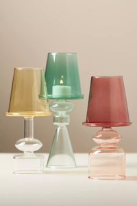Anthropologie Beatrix Glass Lamp Candle Holder