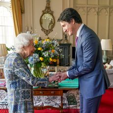 Queen Elizabeth II receives Canadian Prime Minister Justin Trudeau during an audience at Windsor Castle, on March 7, 2022 in Windsor, England. 
