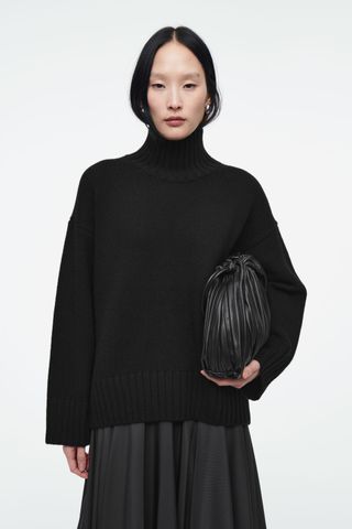 Chunky Pure Cashmere Turtleneck Jumper