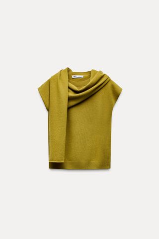 100% Wool Knit Scarf Top