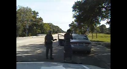 Dash-cam footage of Sandra Bland's traffic stop and arrest.