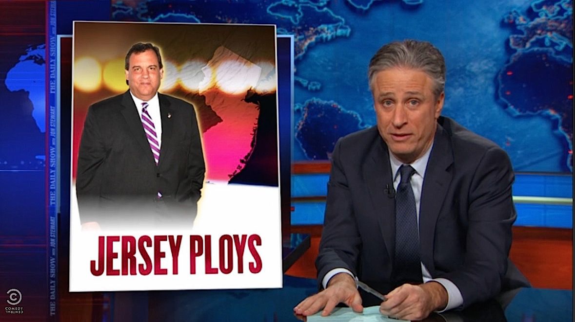 Jon Stewart digs into the corruption in New Jersey