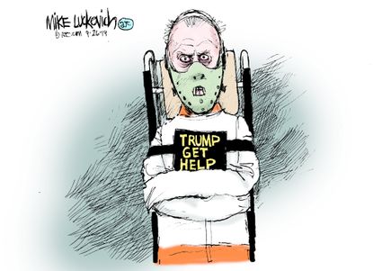 Political Cartoon U.S. Trump Hannibal Lecter Ukraine