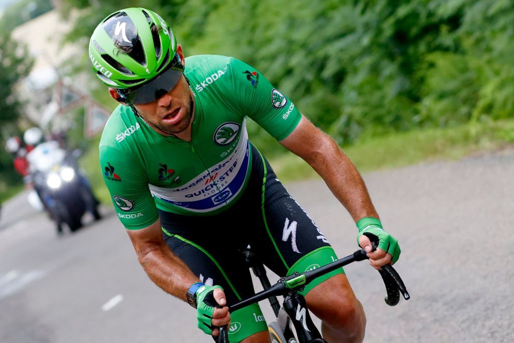 Team Deceuninck Quicksteps Mark Cavendish of Great Britain wearing the best sprinters green jersey rides during the 7th stage of the 108th edition of the Tour de France cycling race 249 km between Vierzon and Le Creusot on July 02 2021 Photo by Thomas SAMSON AFP Photo by THOMAS SAMSONAFP via Getty Images