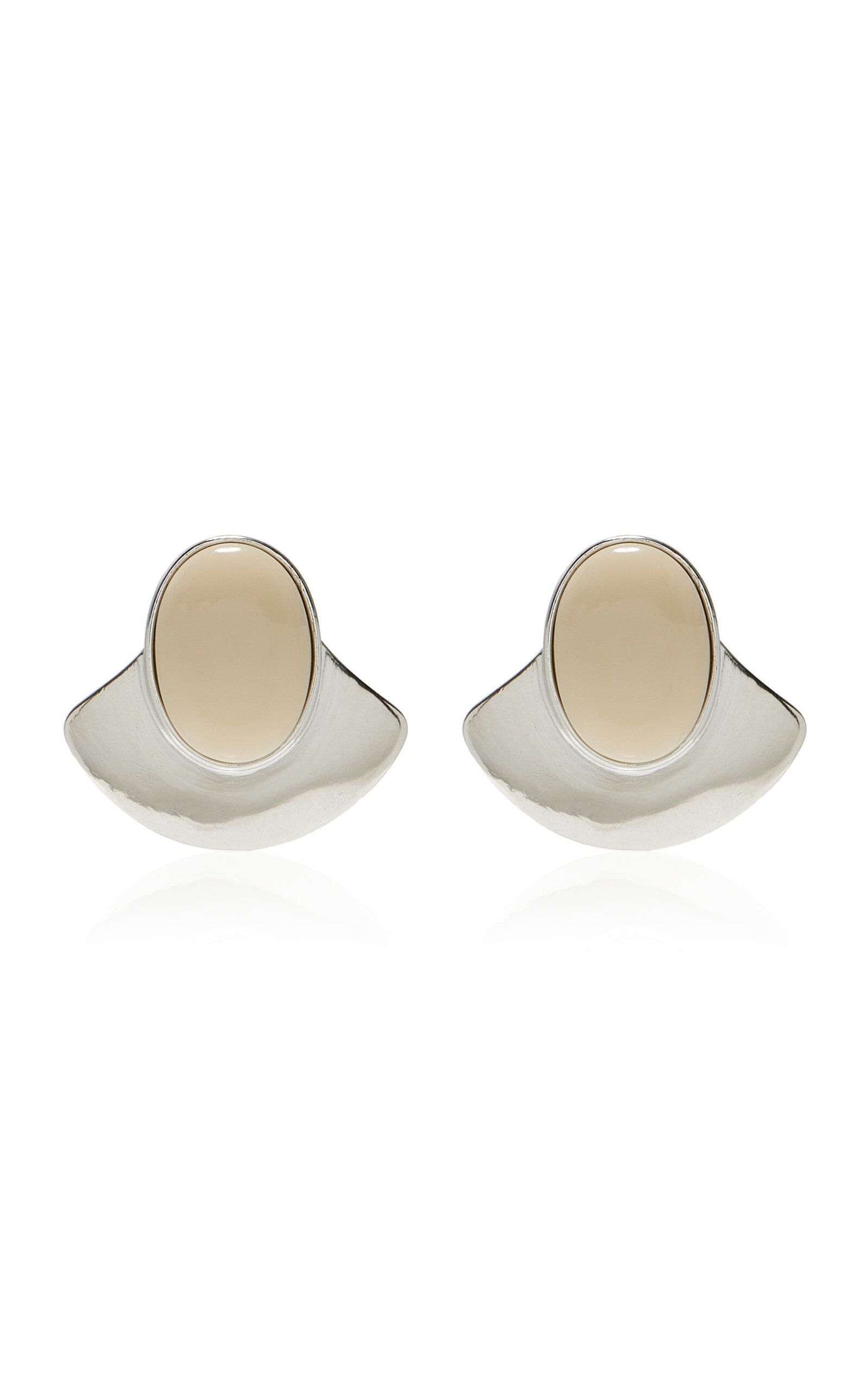 Exclusive Stone Silver-Tone Earrings