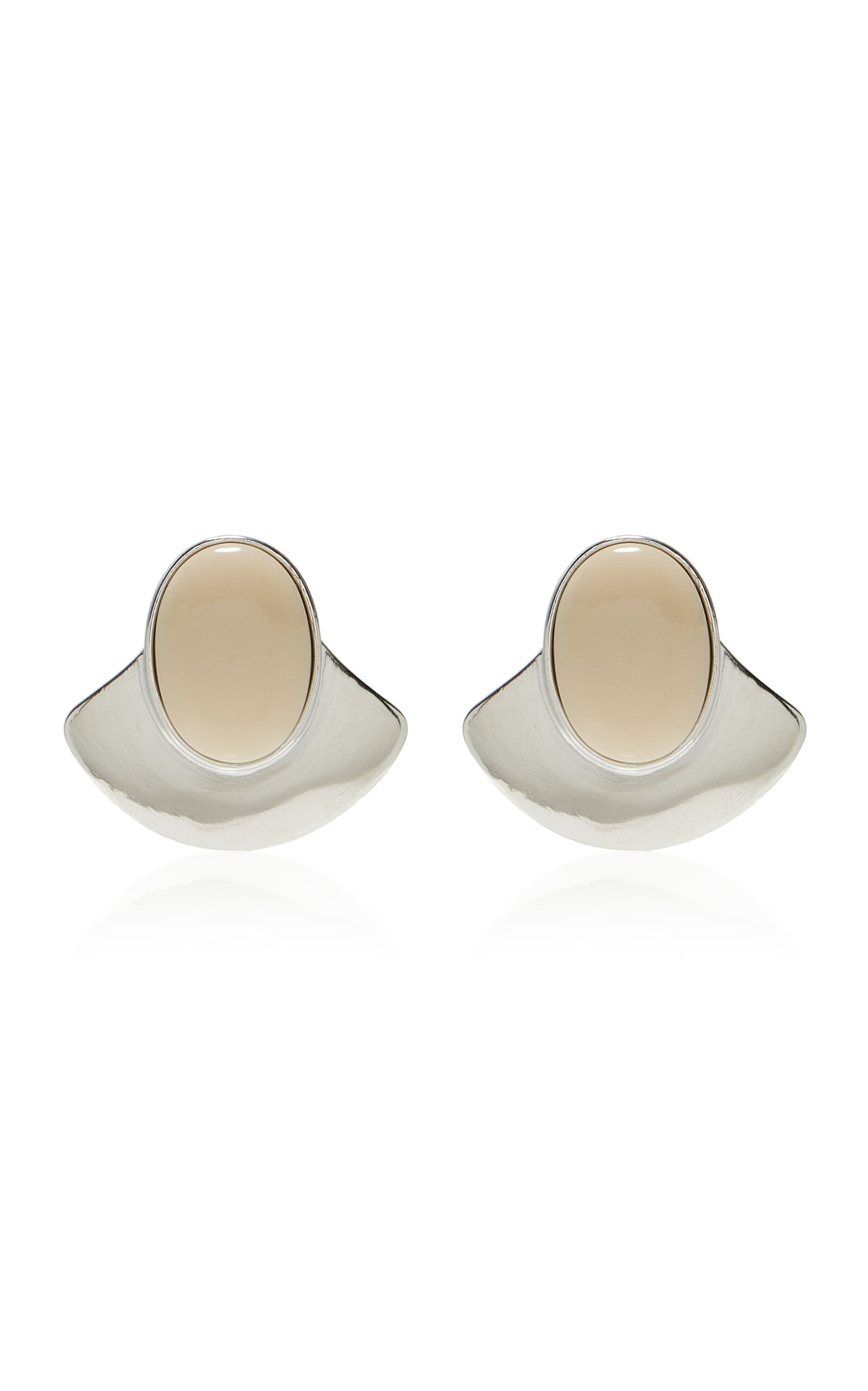 Exclusive Stone Silver-Tone Earrings