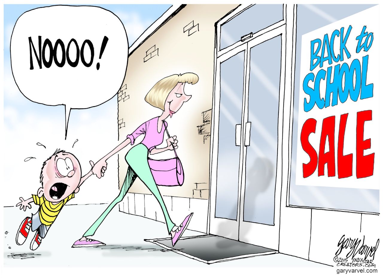 Editorial cartoon U.S. Back to school