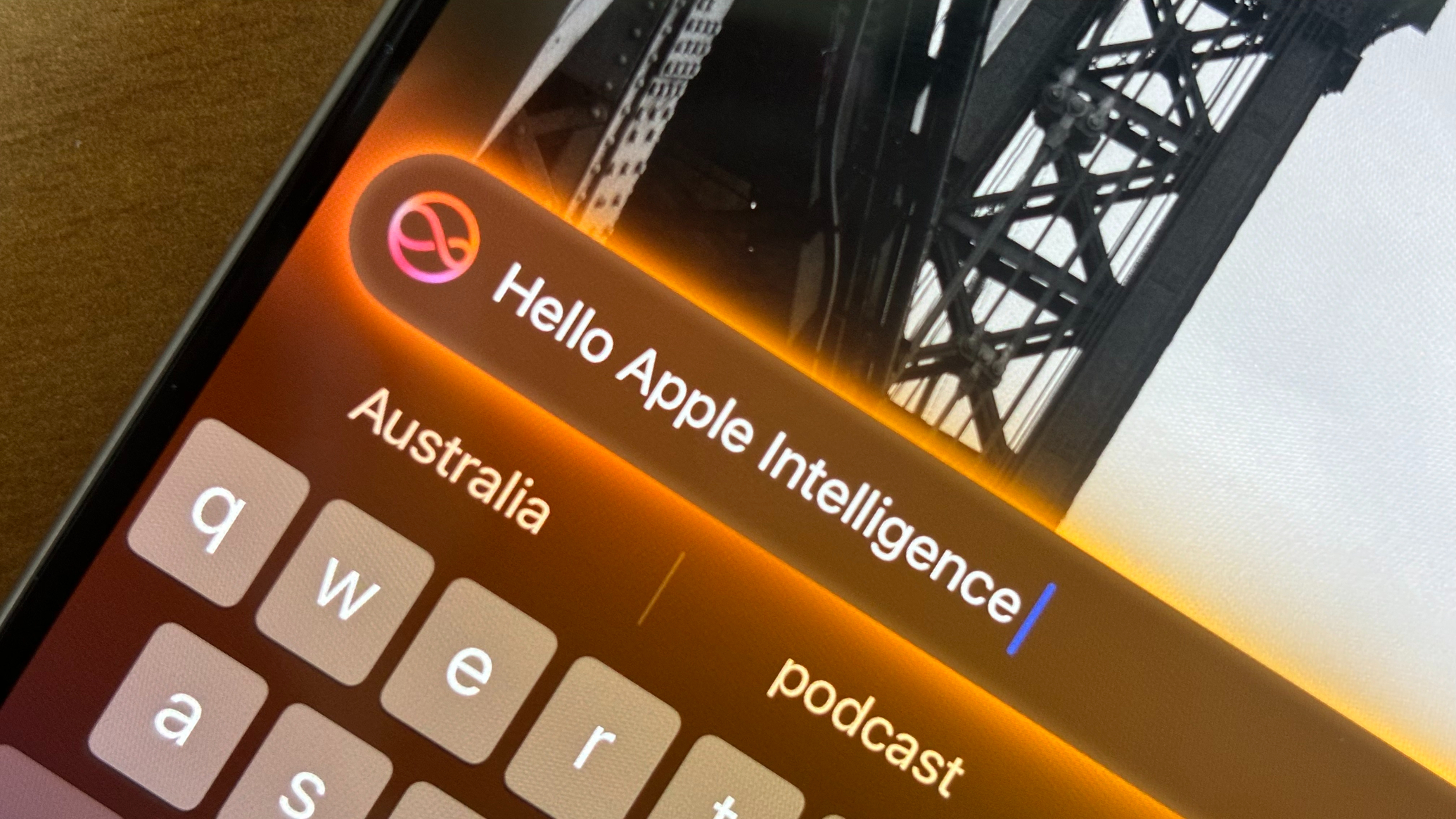 Apple Intelligence prompt on iPhone