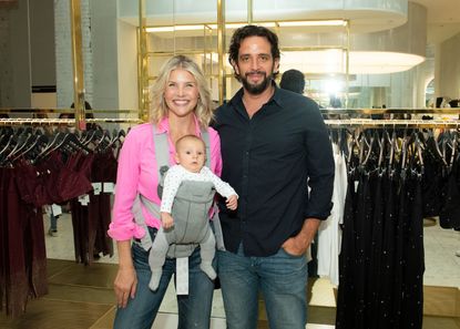 Nick Cordero and Amanda Kloots with their son, Elvis.