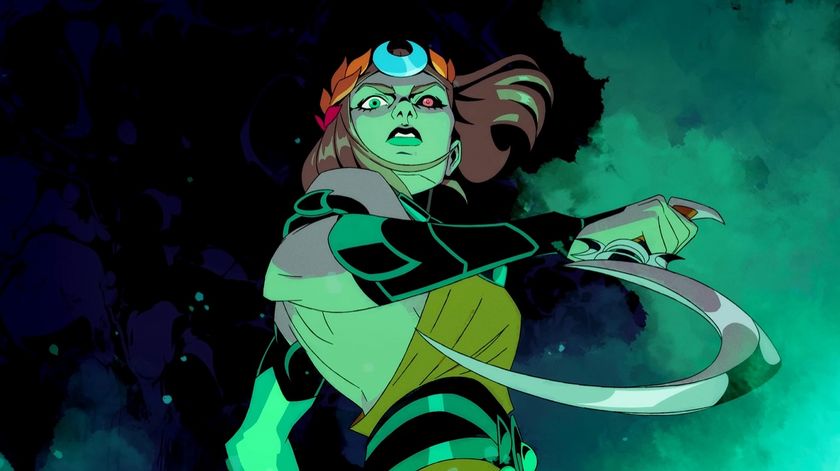 Melinoe with her blade in Hades 2