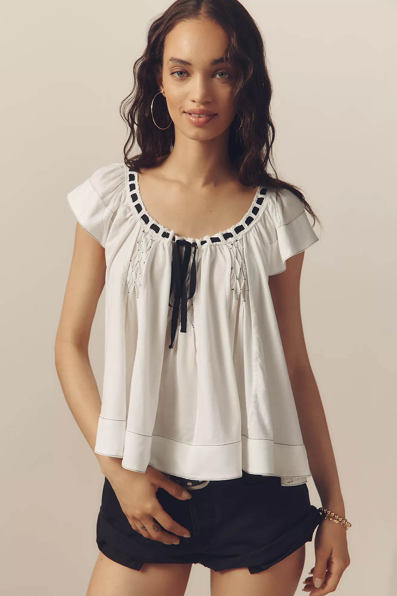 By Anthropologie Cotton Swing Blouse