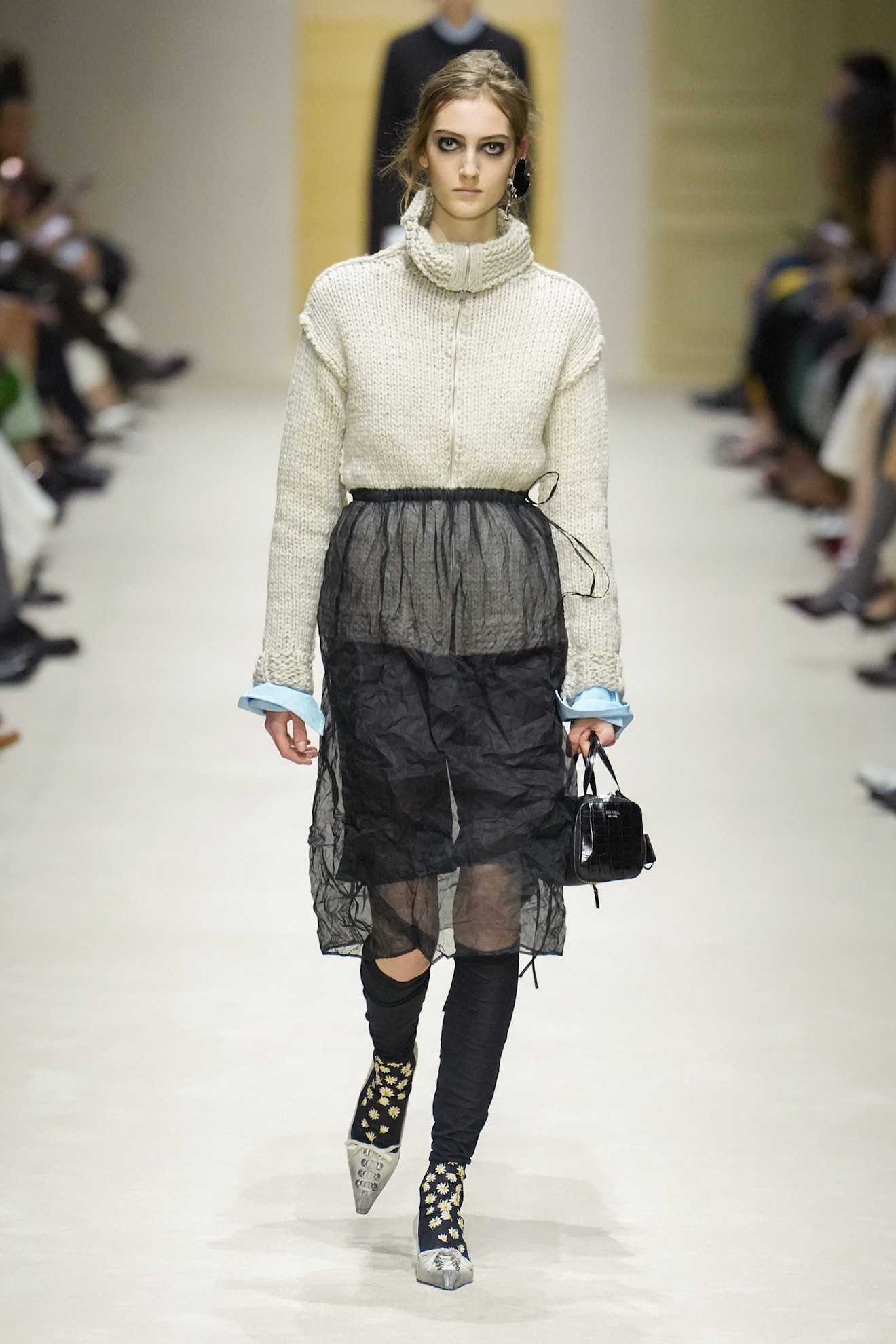 A runway look from the Prada Fall 2026 collection