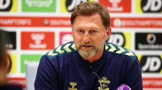 Southampton manager Ralph Hasenhüttl during a Southampton FC press conference at the Staplewood Campus on September 08, 2022 in Southampton, England.