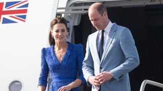 Prince and Princess of Wales arrive to start their Caribbean Royal Tour