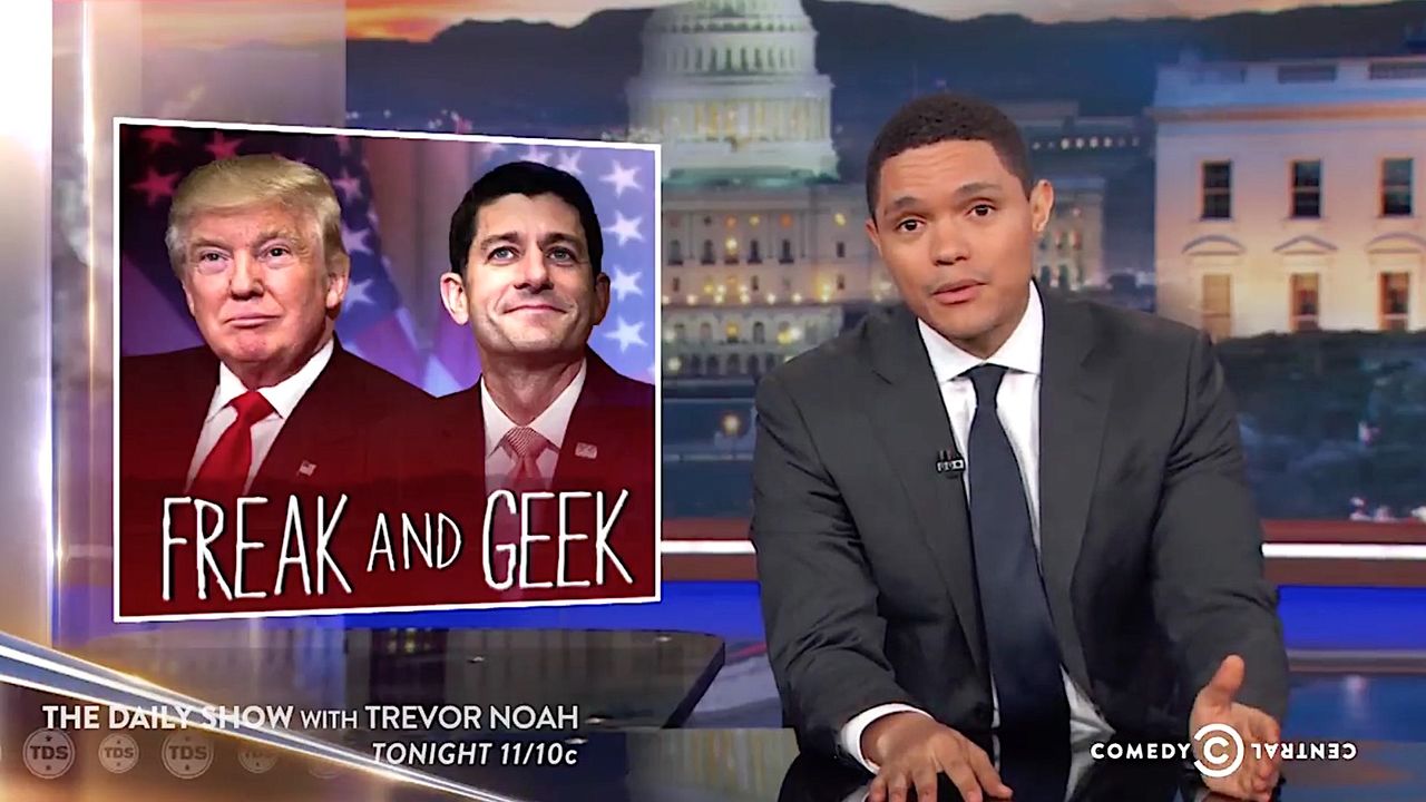 Trevor Noah explains why you cannot throw Donald Trump under the bus