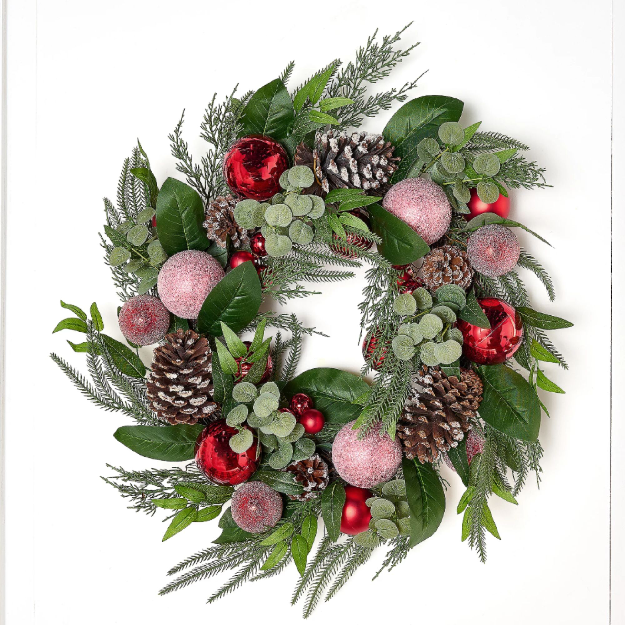 24&quot; Ornament, Pinecone, and Pine Wreath by Valerie