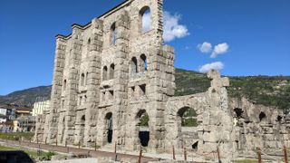 The remains of the Roman Theatre in Aosta