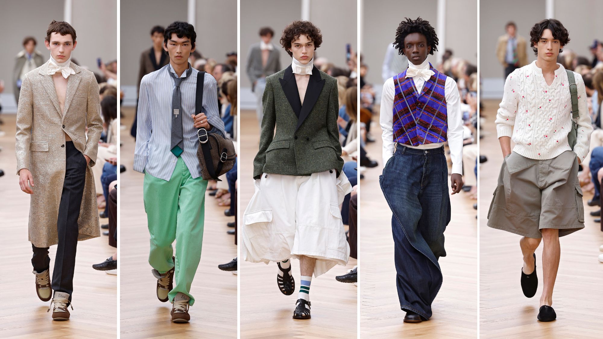 models at the dior homme ss26 show