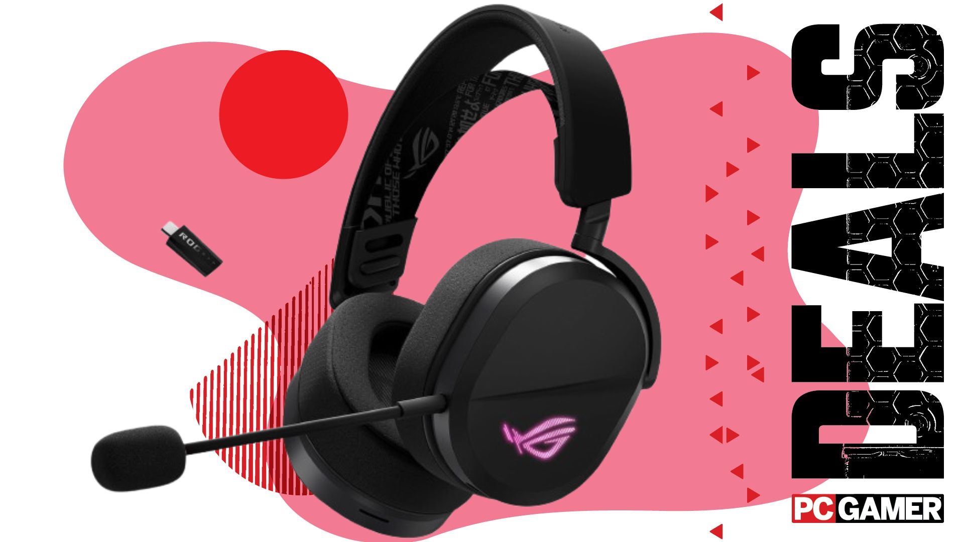 Asus ROG Pelta on a pink deals background